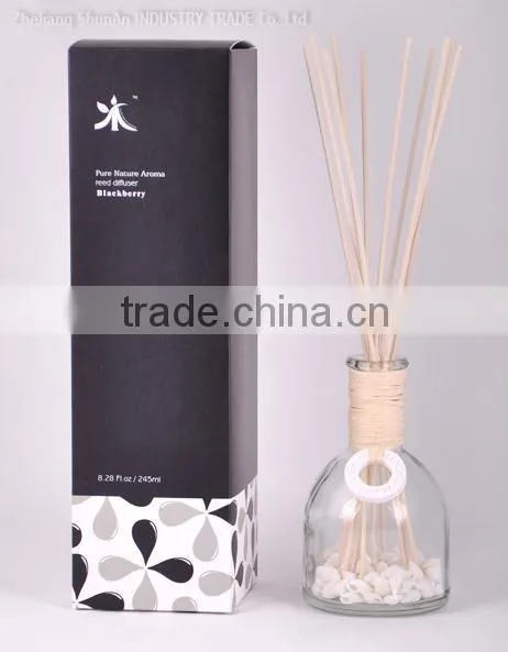 245ml Home Fragrance Aroma Reed Diffuser With Glass Bottle and Clay Stone SA-0033 photo-2