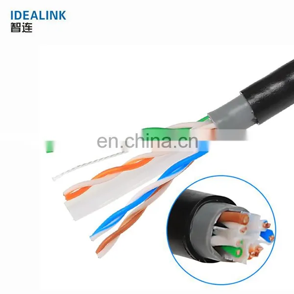Factory Supply PE & PVC Jacket 4 Pairs 305m Cat 6 Outdoor Data Cable Cat6 Utp Network Cable photo-3