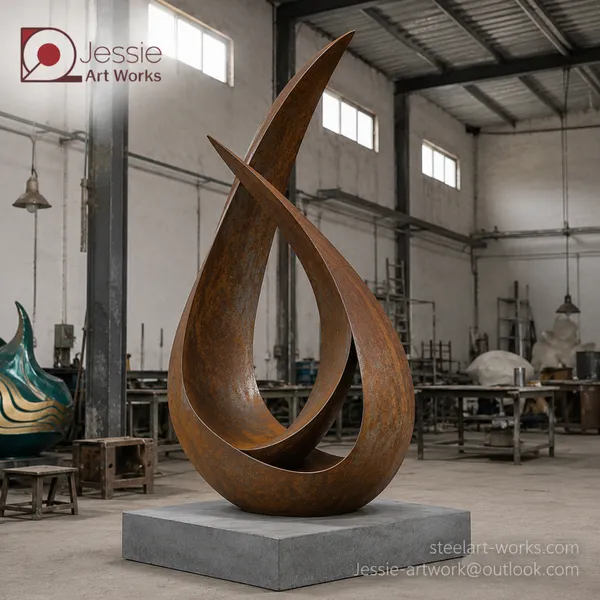 Corten Steel Lion Sculpture for Public Art Project photo-4