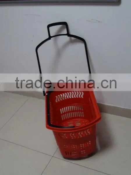Double Handle Supermarket Plastic Shopping Basket photo-6