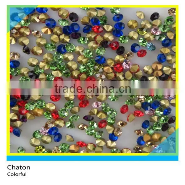 LT. Amethyst Pointback Chaton Hot Fix Daimond Shape Pointback Rhinestone photo-5