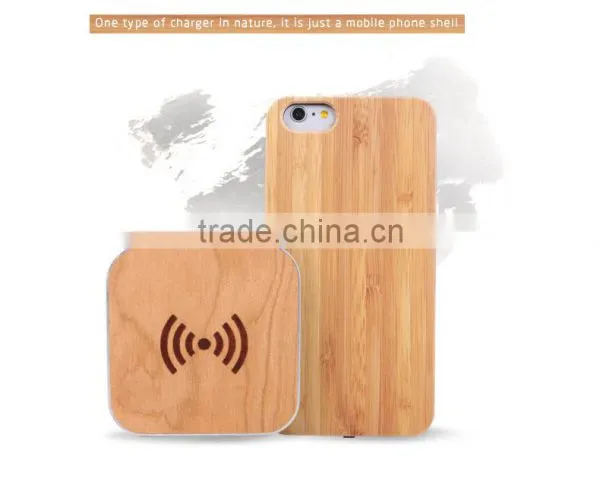 Wooden Wireless Receiving Shell for Iphone6/6S/qi Wireless Charger photo-2
