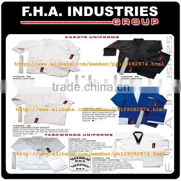Martial Art Uniforms by FHA INDUSTRIES
