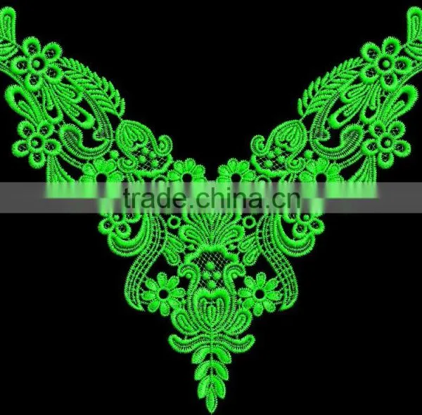 2016 New Fancy v Neck Long Sleeve Water Soluable Lace for Wedding Gowns photo-2