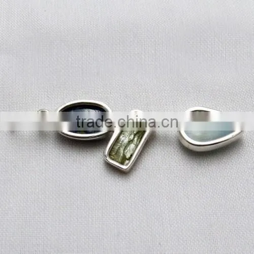 Artisan Kyanite & Prehnite & Larimar 925 Sterling Silver Pendant, Gemstone Silver Jewelry, Handmade Silver Jewelry photo-6