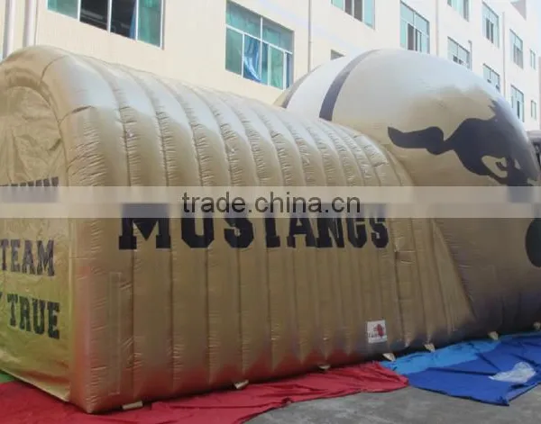 2016 Giant Custom Golden Inflatable Football Entrance Helmet Tunnel photo-4