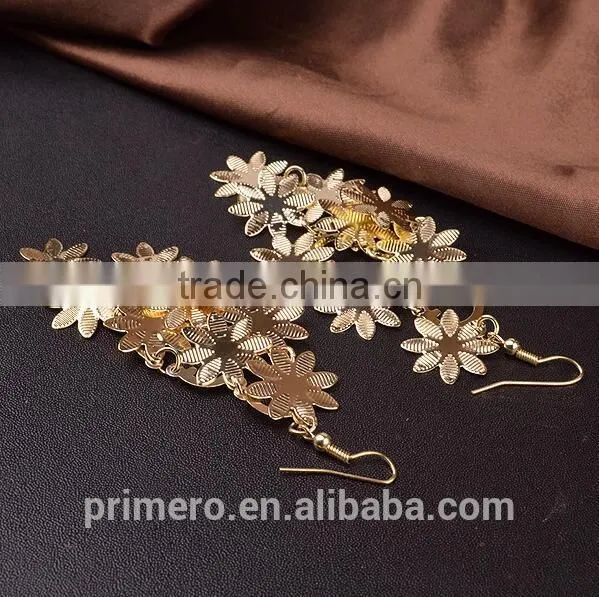 New Multilayer Snowflake Vintage Flower Earrings Dubai Gold Jewelry photo-5