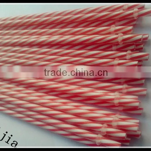 Plastic Striped Acrylic Straws of Drinking photo-6