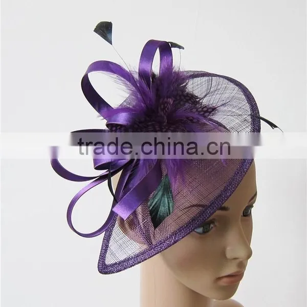 Purple Sinamay Fascinator/party Fascinator/sinamay Fascinator Hats/fascinator Wholesale