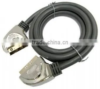 Audio Video Cables SCART Plug to SCART Plug 6ft Cable, Gold-plated Connectors