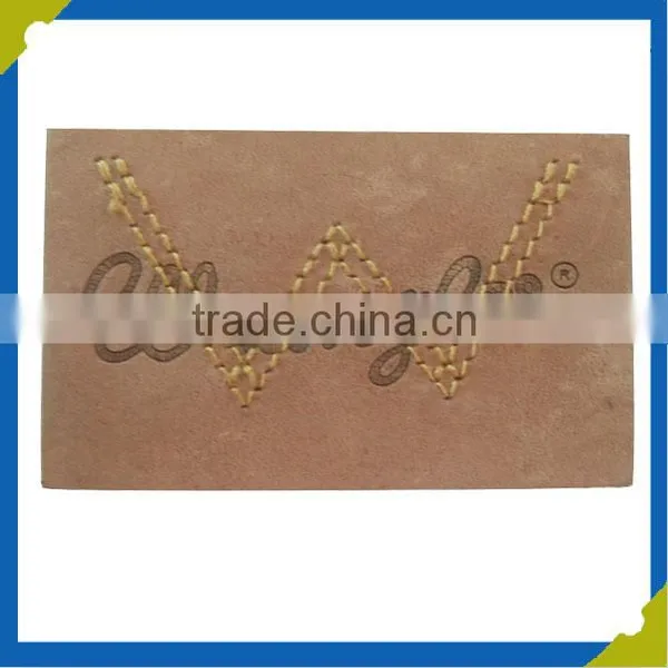 Custom PU Embossed Leather Label Leather Garment Jeans Labels photo-4