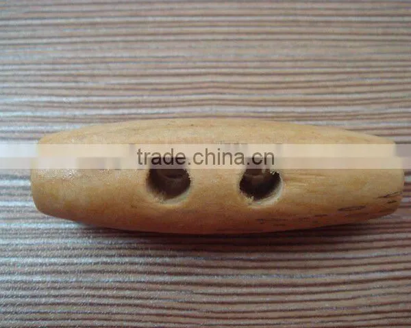 50mm New Style Natural 2 Holes Horn Wooden Button