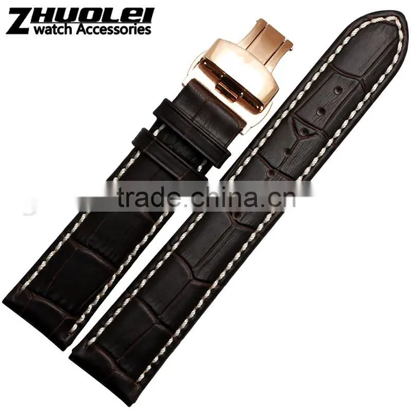 18|19|20|21|22mm High Quality Genuine Leather Men and Women's Watch Strap With Fashioanbel Buckle