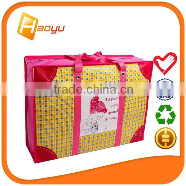 China Woven Bag With Zipper for Shopping Bag