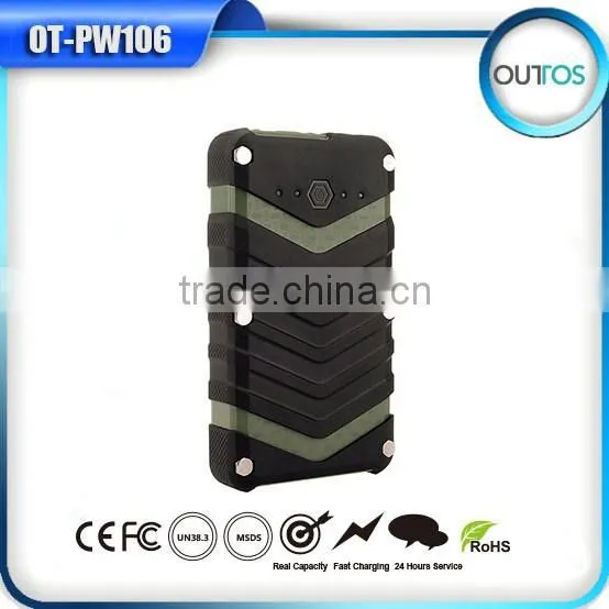 Dual-USB Waterproof Universal Best Power Bank For Smartphones With Flashlight photo-3