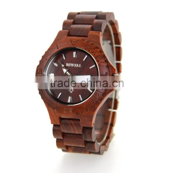 Hot Sale Factory Price BEWELL Wooden Watch ,high Quality With Japan Movment photo-5