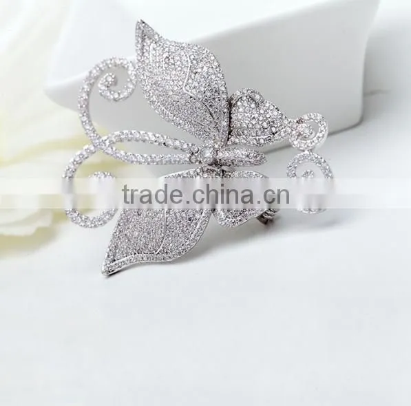 Platinum Plated Designer Fairy Butterfly Brooch With AAA+ Cz Micro Pave Setting for Women and Men photo-6