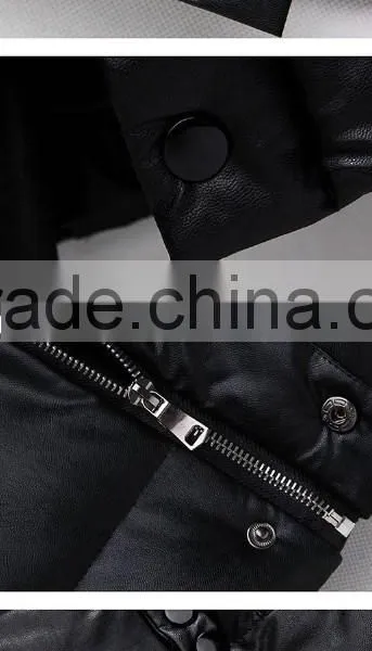 Mens Fashion pu Leather Jacket Best Selling Products in Korea photo-6