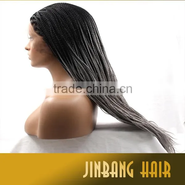 2016 Wholesales New Products Heat Resistant Straight Braiding Synthetic Lace Front Wig photo-4