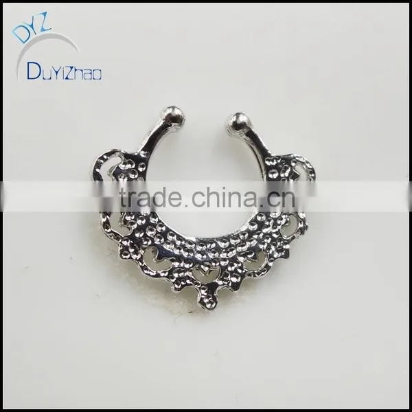 Heart Shaped Fashion Septum Clicker Fake Nose Rings photo-4