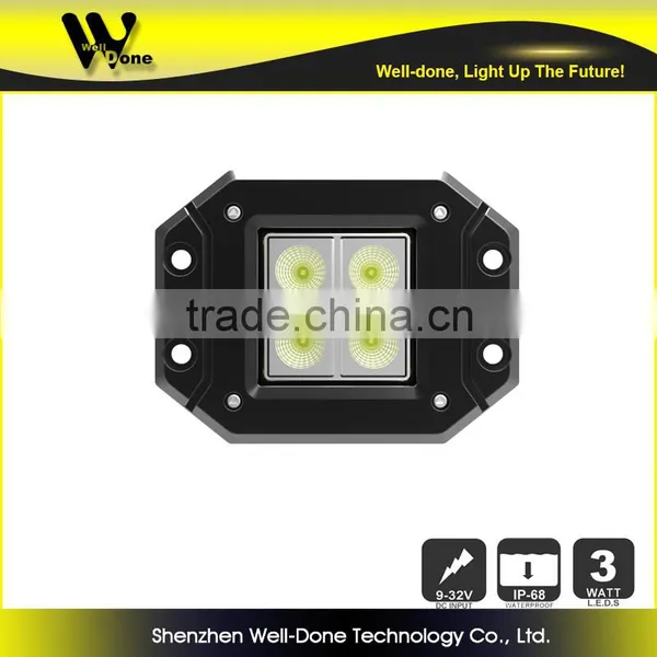 Factory Direct Offer Auto Lamp 4.8inch Supper Bright Surface Mount C Ree 12W Motorbike off Road LED Work Lamp photo-2