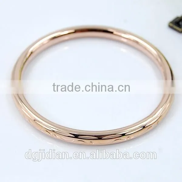 Stainless Steel Round Flat Engraved Bangle photo-3