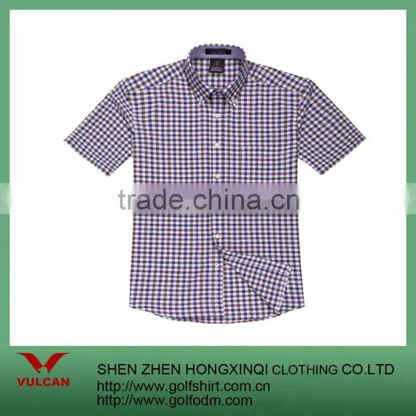 Popular Poly/Cotton Blend Plaid Outdoor Shirt For Man