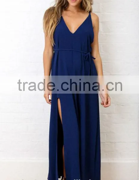 Latest Dress Designs Deep v Neck New Women Arbic Long Maxi Dress photo-6