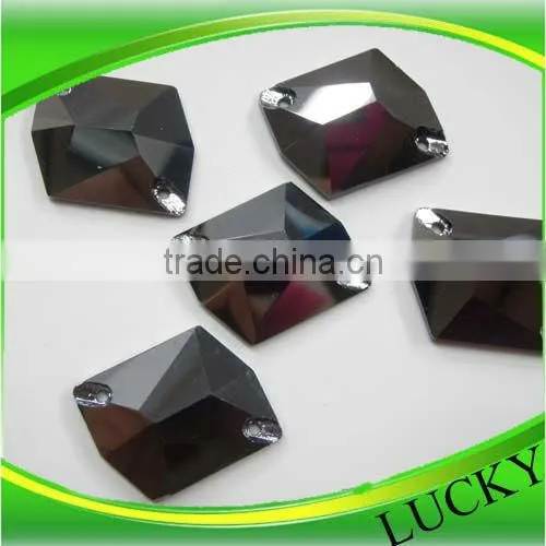 Hot Seller Wholesale Sew-on Crystal Cosmic Shape 20x16mm Hematite Color