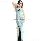 Sexy High Elastic Lace Belly Dance Dress Costume in 4 Bright Colors for Belly Dance Practice in Autumn and Winter photo-3