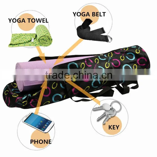 Non-woven Yoga Mat Bag (26" 10.2") With Front Pockets, Perfect Fit 1/4 and 1/8 Inch Thick Yoga Mat, Easy Open Full-Zip Design photo-2