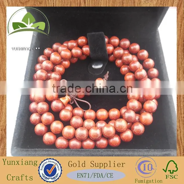 High Grade Good Quality Wooden Bracelet Sandalwood 108 Pcs Wooden Beads