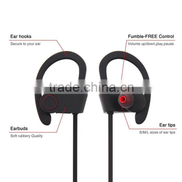 Factor Price JHO Wireless Bluetooth V4.1 Headphone Sport Sweatproof In-ear Stero Earphone With Mic Handsfree Calling photo-4