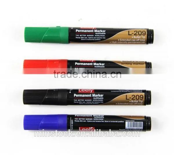 Refillable Permanent Marker Pen Without a Clip