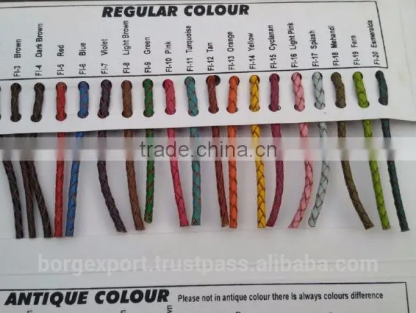 2.5mm Braided Leather Cords From BORG EXPORT / Braided Leather Cord 2.5 mm photo-4