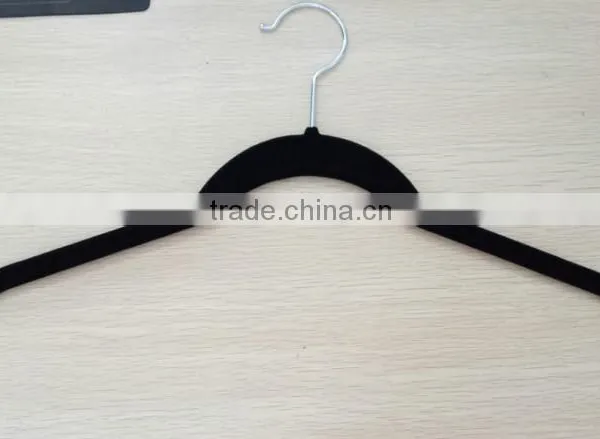 Flocking Flat Sturdy Underclothes Hanger With Notches photo-3