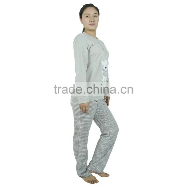 Kevince Women Interlock Pyjamas Knitting Clothing Pajama 1000pcs up OEM Factory Directly photo-3