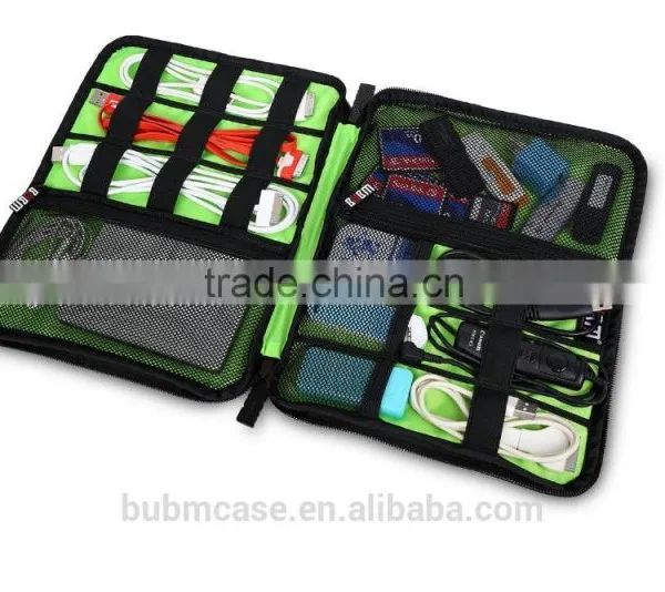 Waterproof Nylon Black Protablet Charging Cable Bag Whit Travel photo-3