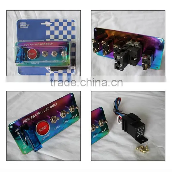 Start Button Racing Neo Chrome 12V Ignition Toggle Switch Panel Push Start Button photo-2