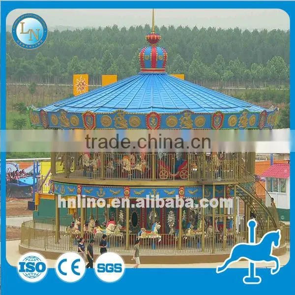 Theme Park Children Games Amusment Carousel Rides Kids Carousel Horses Double Carousel for Sale photo-3
