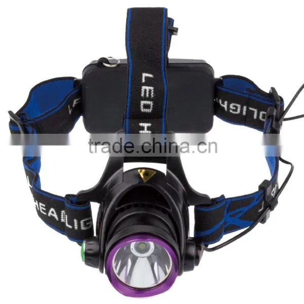 1800 Lm XM-L T6 Focus LED Headlamp Headlight Head Torch Lamp Front Lamp Camping Hiking Light With AC Charger + Car Charger photo-5