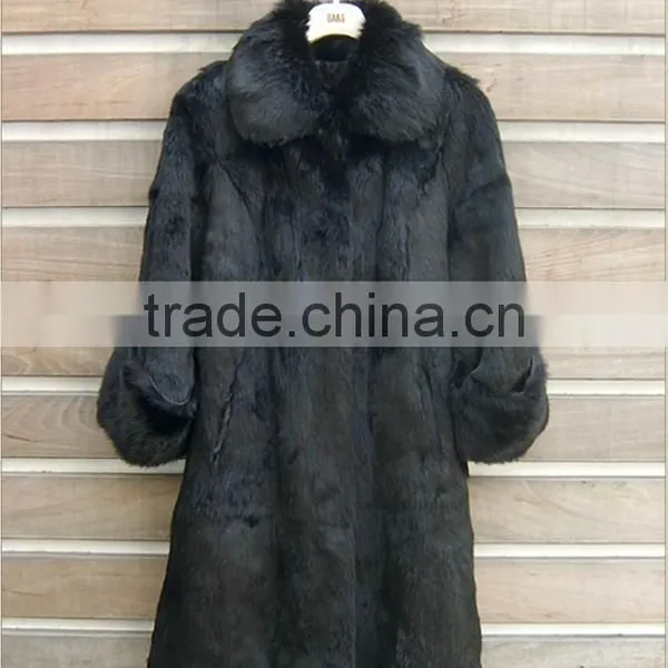 2015 New Arrival Long Rabbit Fur Coat for Women RC13 photo-3