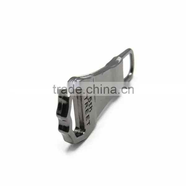 Black Metal Logo Zipper Pulls For Cloth Accessories photo-3