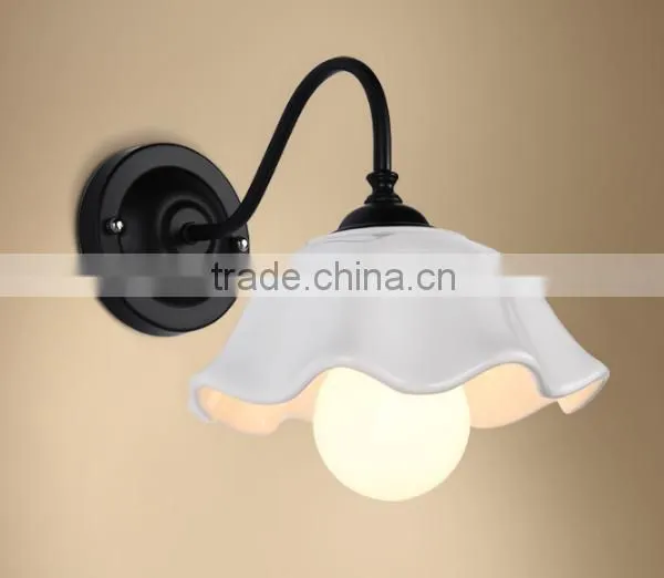 American Style Metal Wall Lamp With Glass Lampshade For Modern House/coffee Hotel Shop Furniture Best Choice