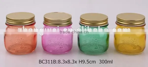 500ml 350ml Glass Mason Jar Sprayed Color photo-3