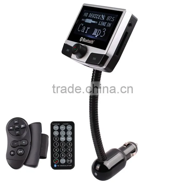 Car Kit MP3 Player Wireless Bluetooth FM Transmitter Modulator 2.4 LCD Caller ID Display