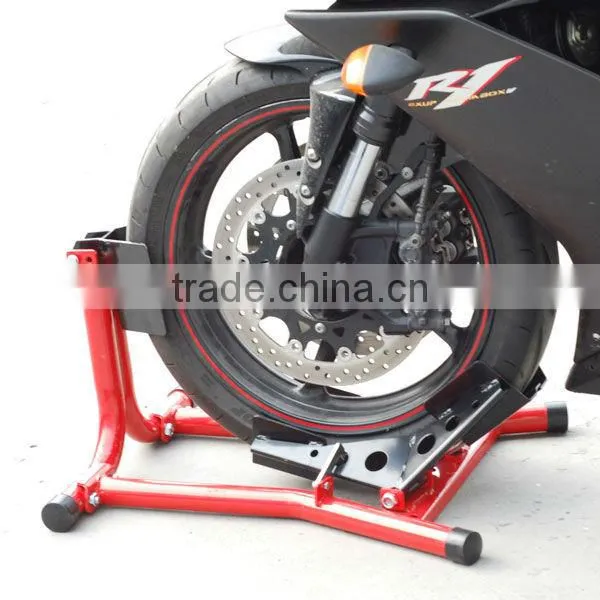Motorcycle Steel Wheel Chock Wheel Holder Auto Clipping 17'' -18" Adjustable Flat Package Wheel Stopper Parking System 3015-YJ photo-3