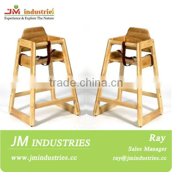 Cheap Modern Comfortable EN14988 Solid Wood Baby Restaurant High Chair photo-6