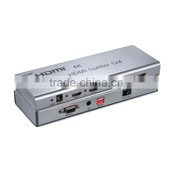 VOXLINK 4K HDMI Splitter 1x4 (HDMI 1.4,HDCP1.4 ,4K,IR Extension, EDID Management, RS232) EU/US/UK/AU photo-2