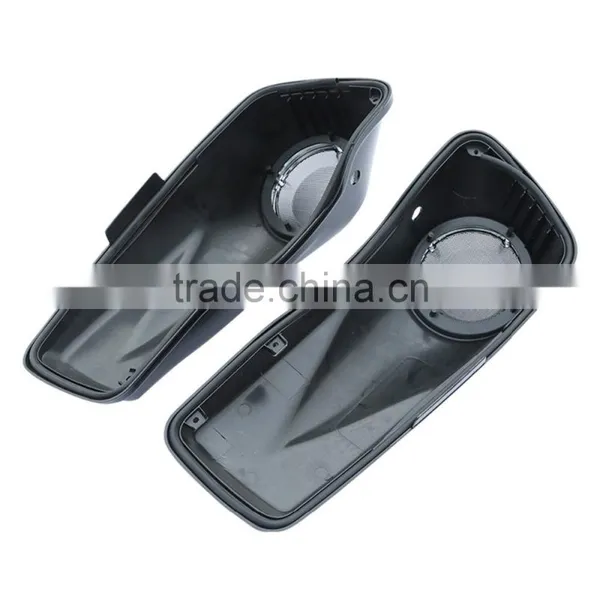 Black 6 1/2" Speaker Saddlebag Lids For Touring Road Street Glide 2014-17 photo-4